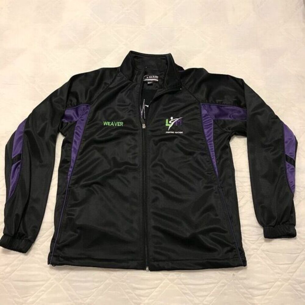GTM SportsWear black Lean Mean TKD‎ workout jacket small